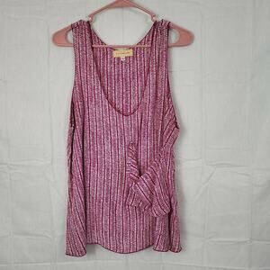 Otis & Maclain Womens Pink Sleeveless Scoop Neck Front Pocket Tank Top Sz Small